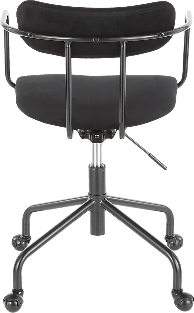 Vessier Black Desk Chair - Thumbnail - Image 4