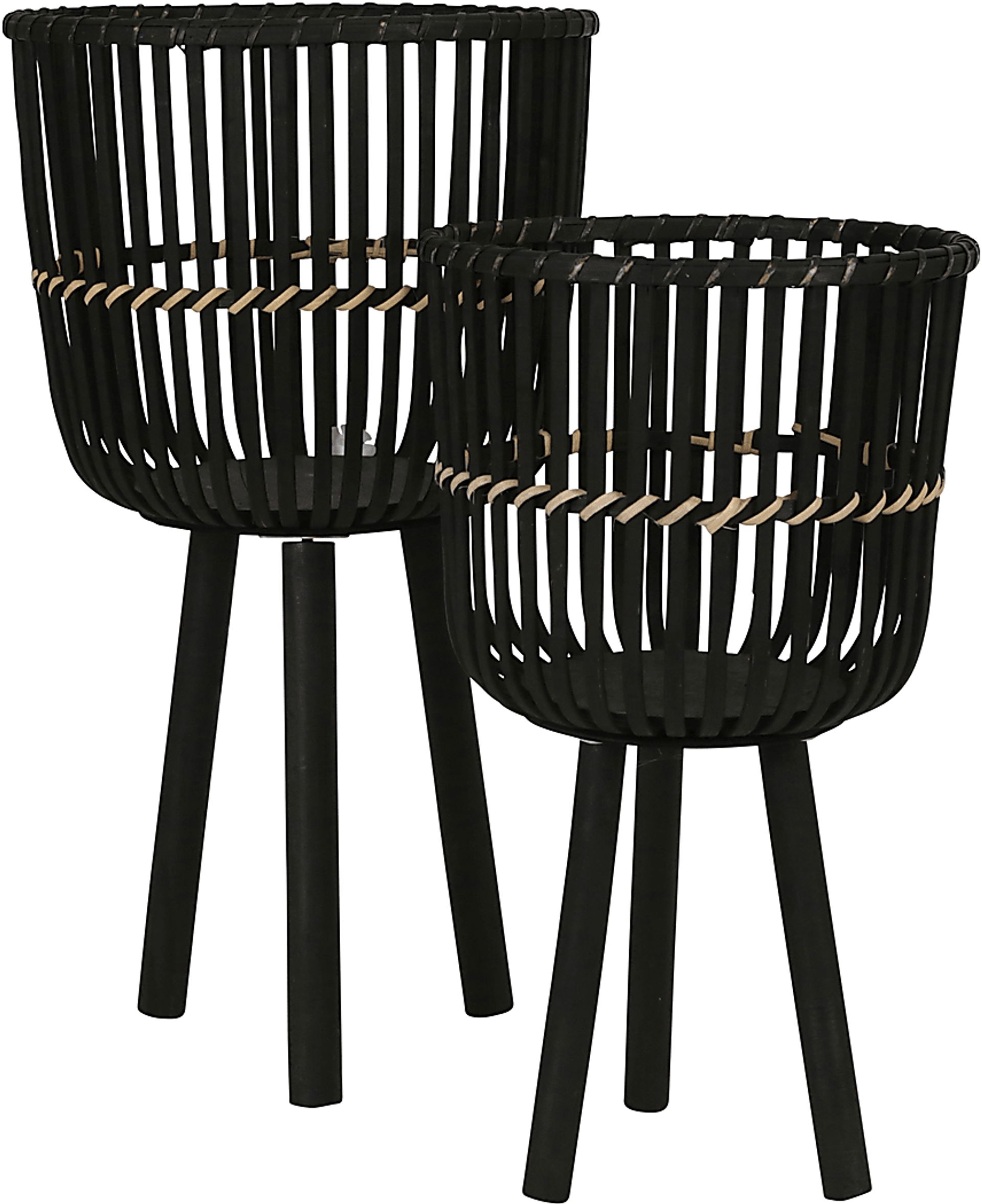 Vesstry Black Planter, Set of 2 - Image 3