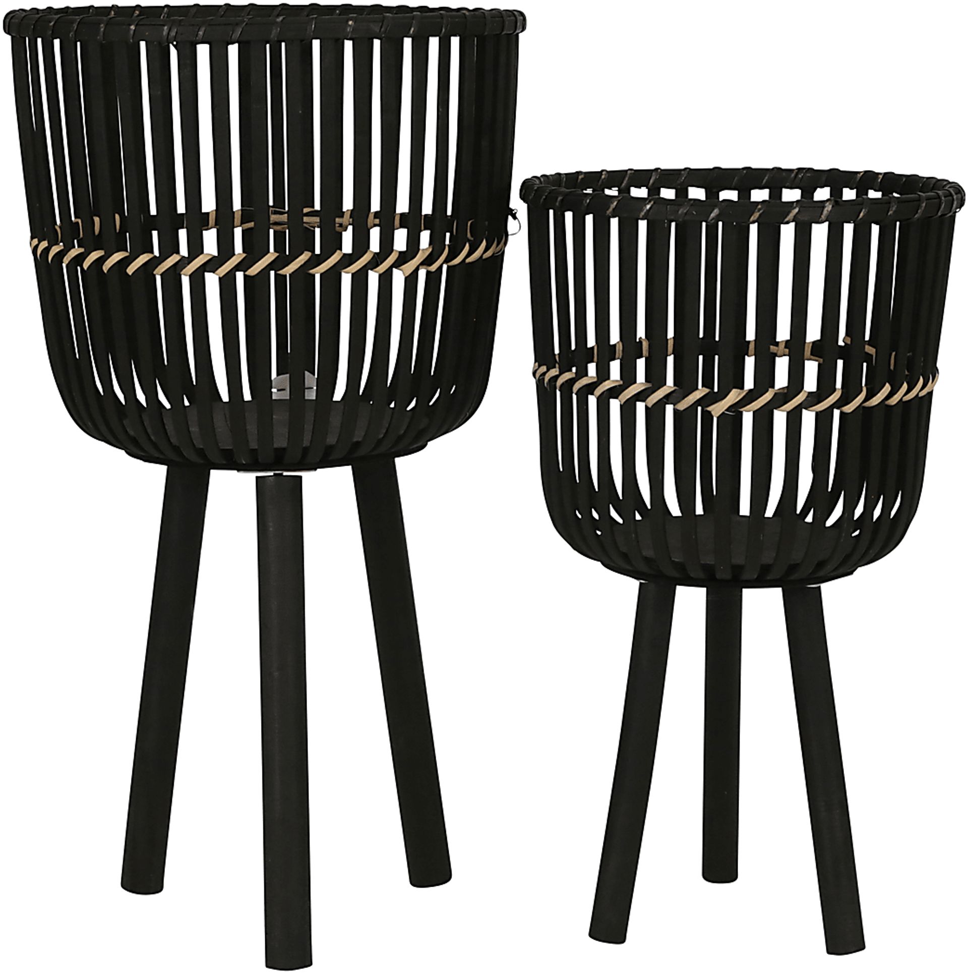 Vesstry Black Planter, Set of 2 - Image 4