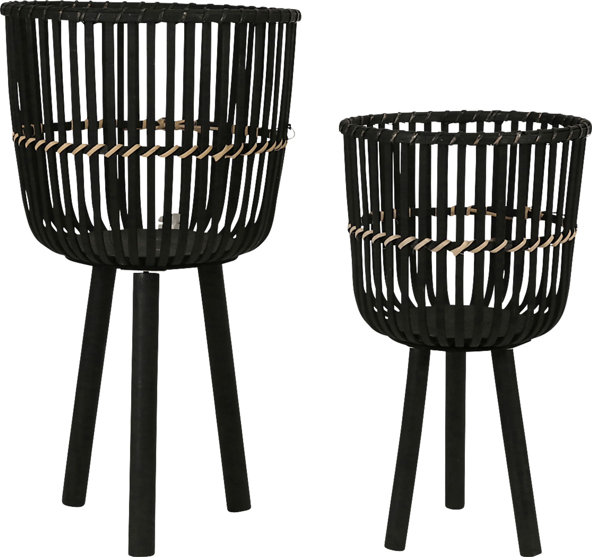 Vesstry Black Planter, Set of 2 - Image 1