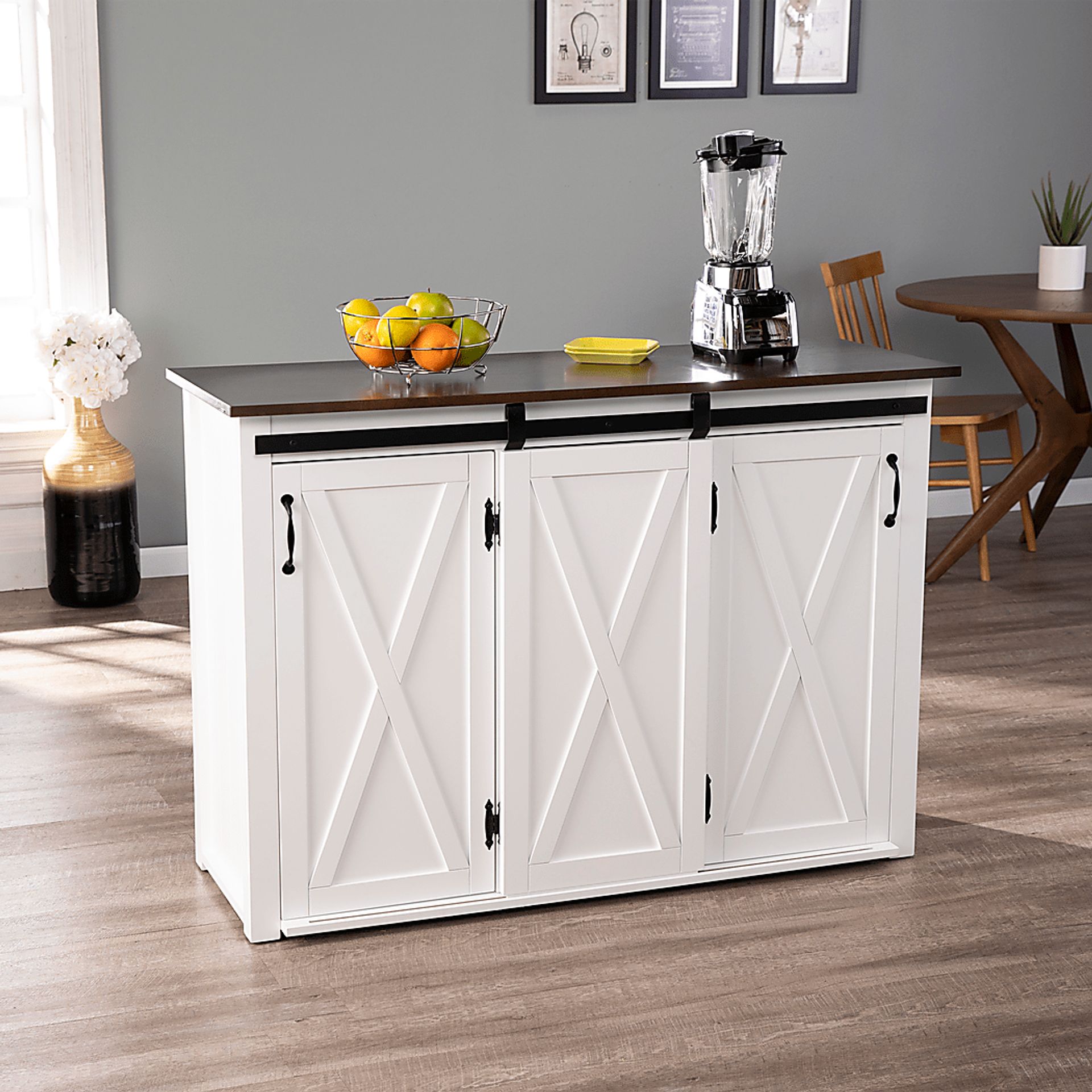 Vesthaven White Kitchen Island - Image 5