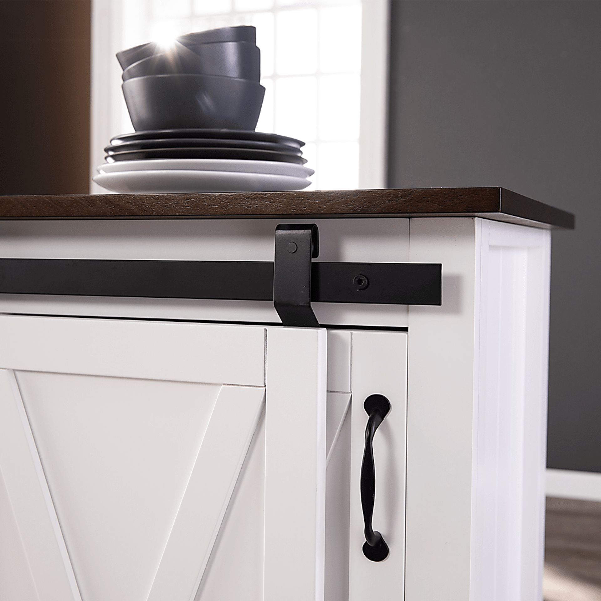 Vesthaven White Kitchen Island - Image 6