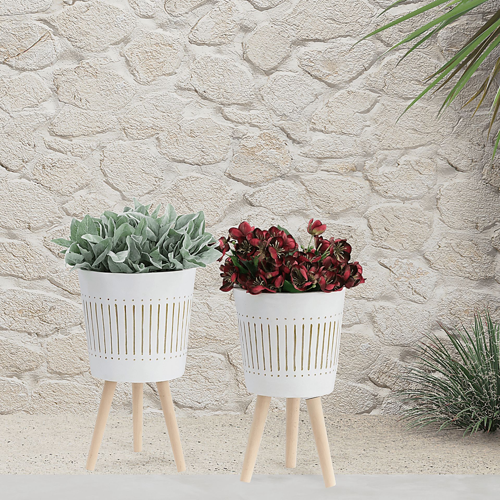Vestridge White Planter, Set of 2 - Image 2