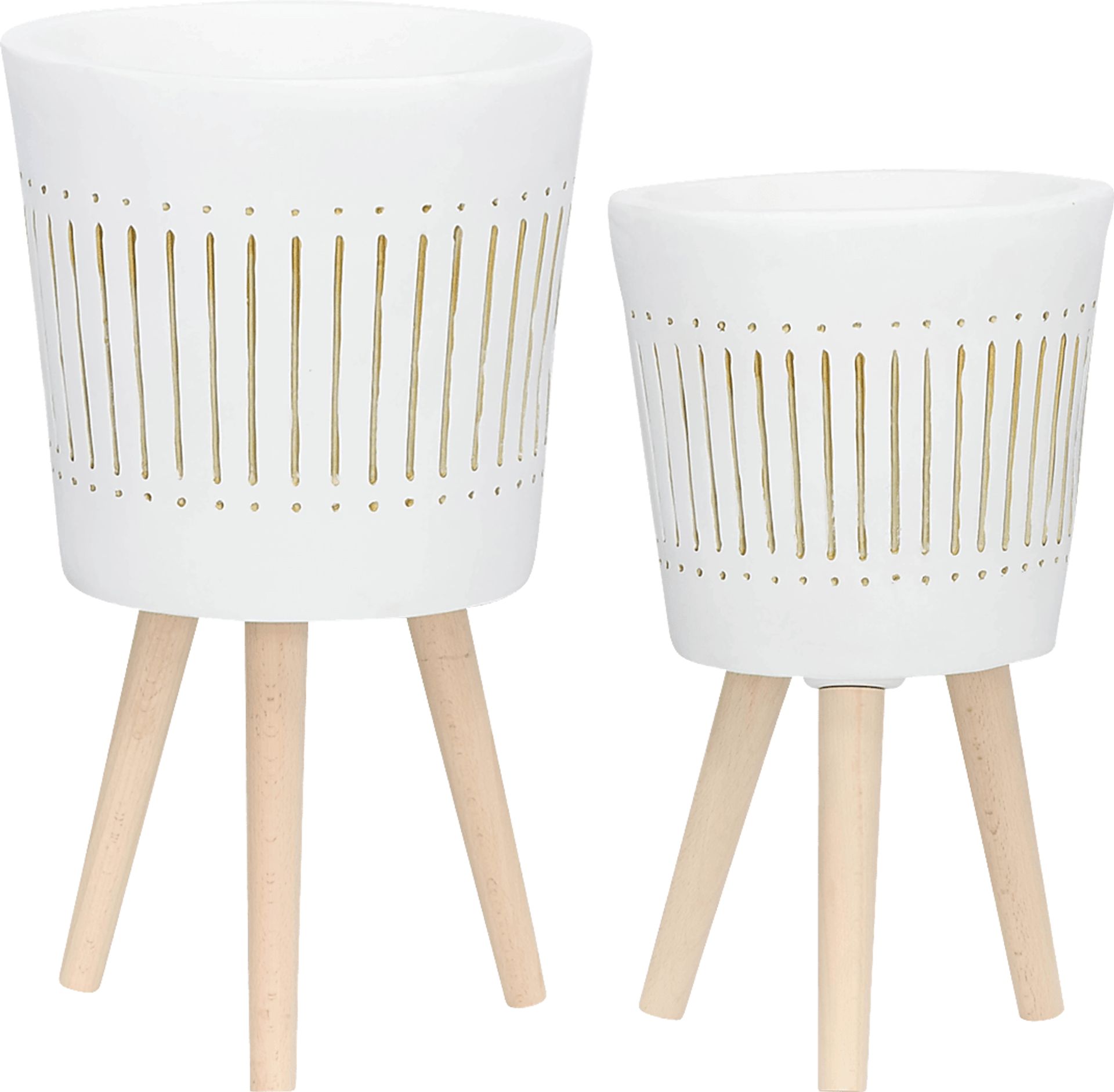 Vestridge White Planter, Set of 2 - Image 1