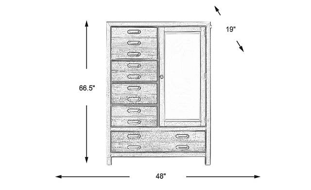 Dimension Image. Please refer to the Dimension Tab on this page for dimension details.