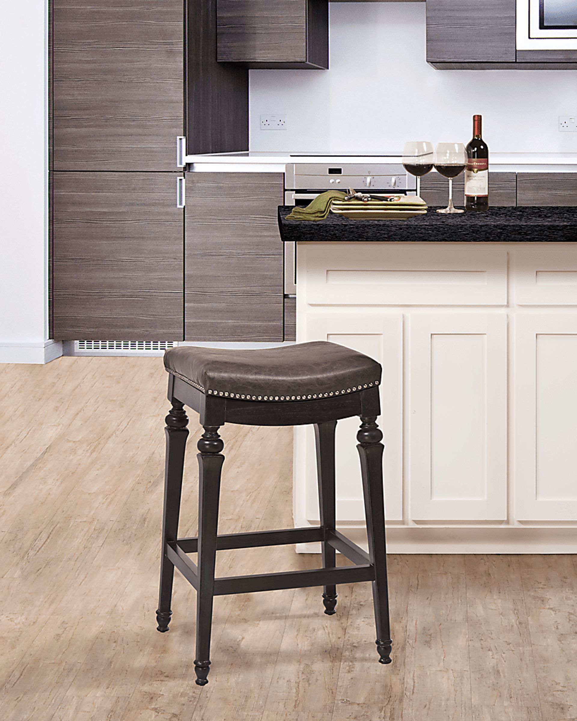 Vettina Black Barstool - Image 2