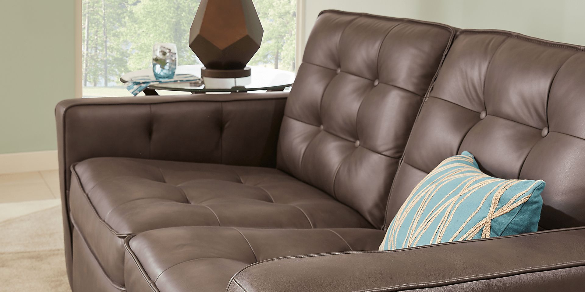 Via Rosano Coffee 2 Pc Leather Living Room - Image 2