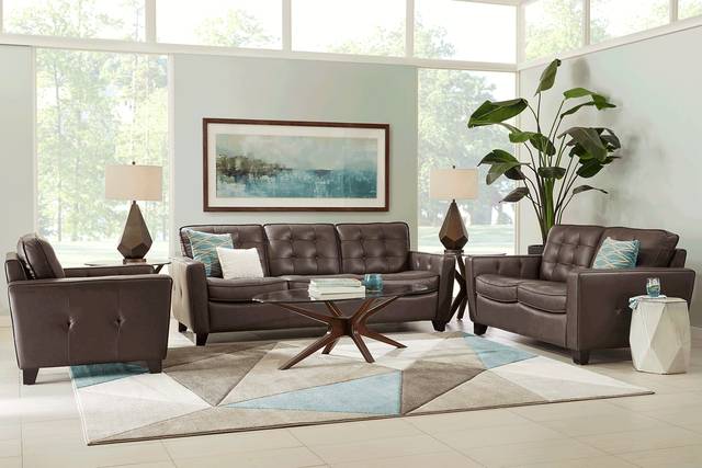 Via Rosano Coffee 2 Pc Leather Living Room - Thumbnail - Image 1