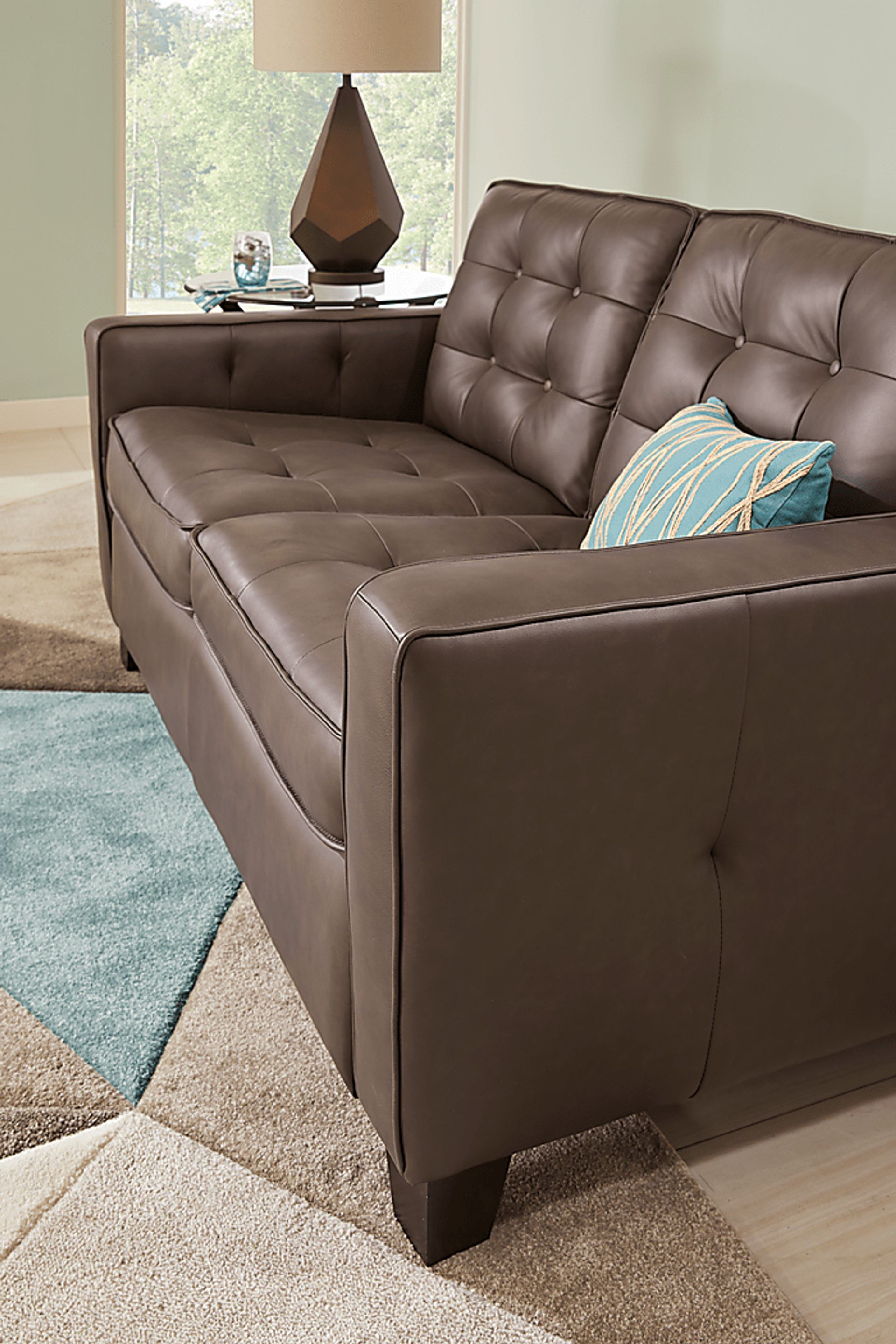 Via Rosano Coffee 2 Pc Leather Living Room - Image 5