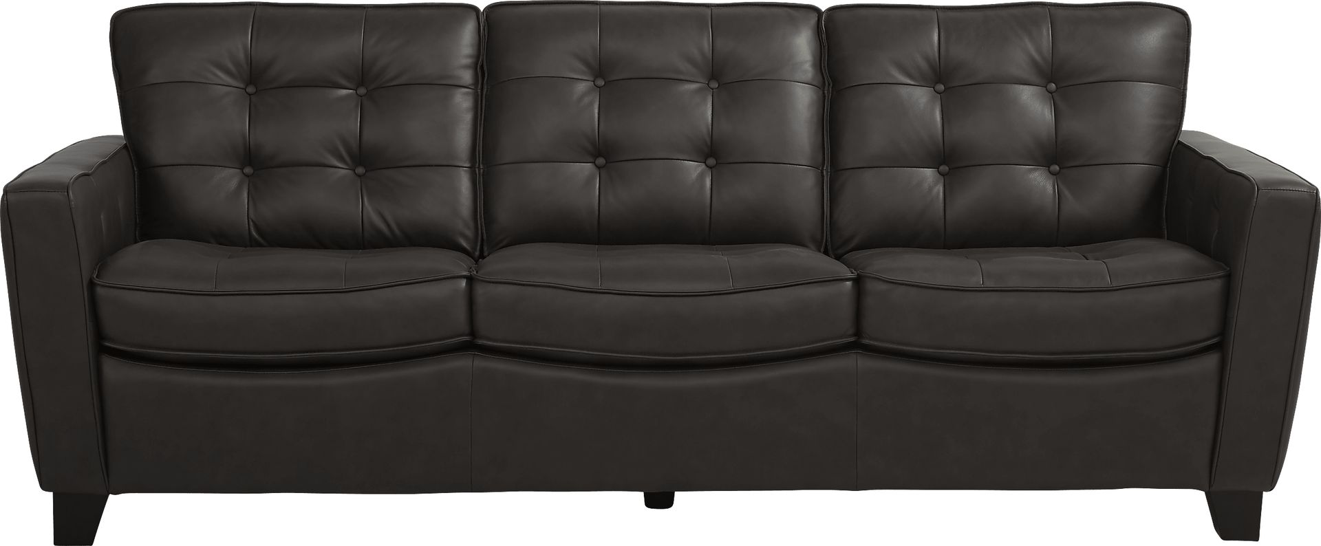 Via Rosano 5 Pc Coffee Brown Leather Living Room Set With Sofa ...