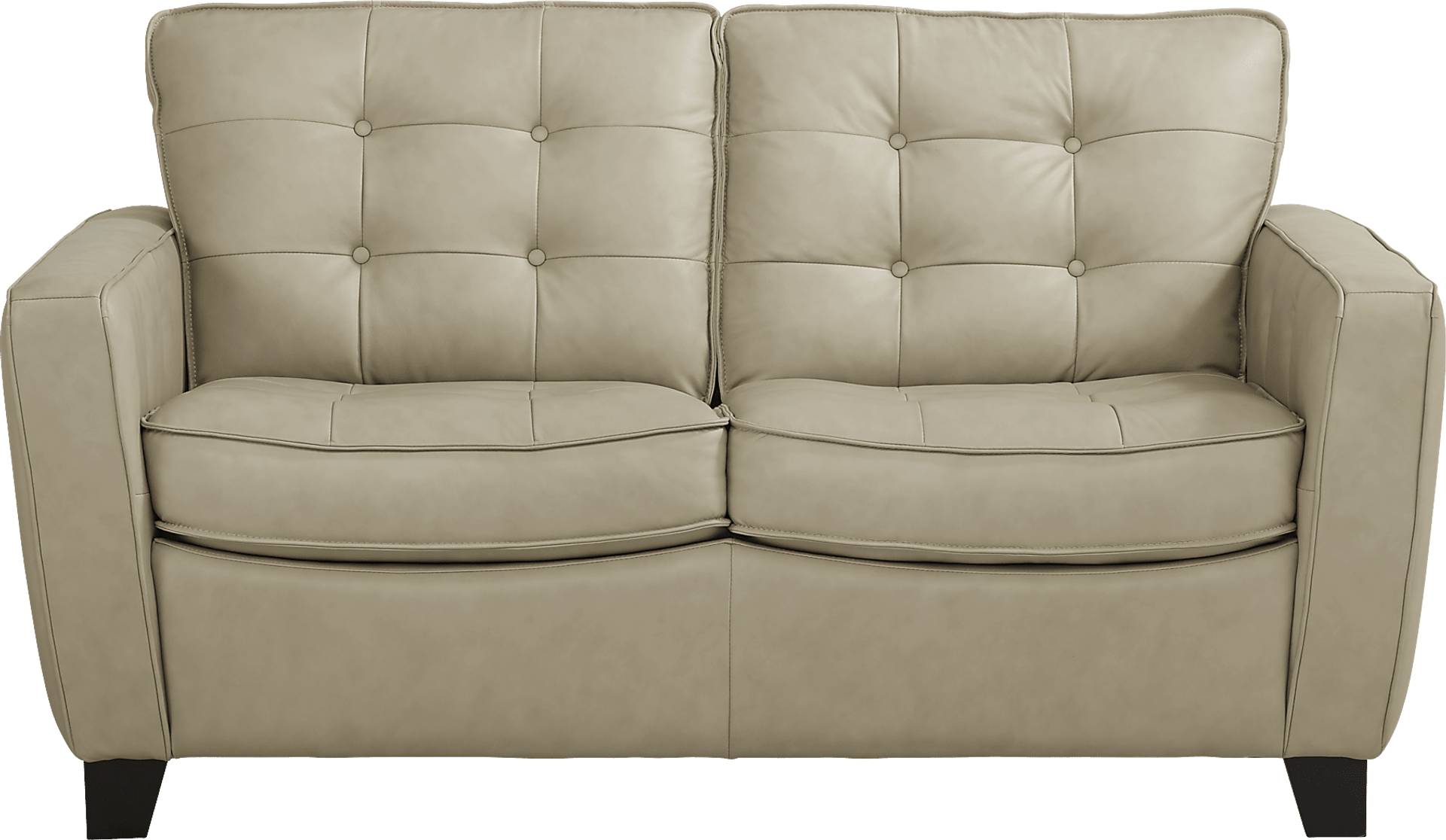 Via Rosano 3 Pc Latte Beige Leather Living Room Set With Sofa, Loveseat ...