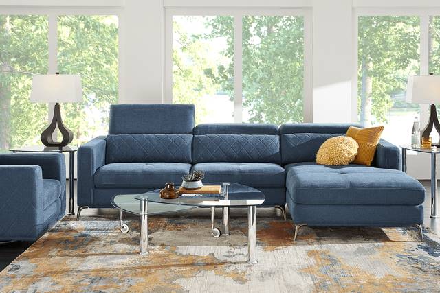 Via Sorrento Blue 2 Pc Sectional - Thumbnail - Image 2