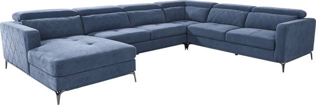 Via Sorrento Blue 4 Pc Sectional - Thumbnail - Image 1