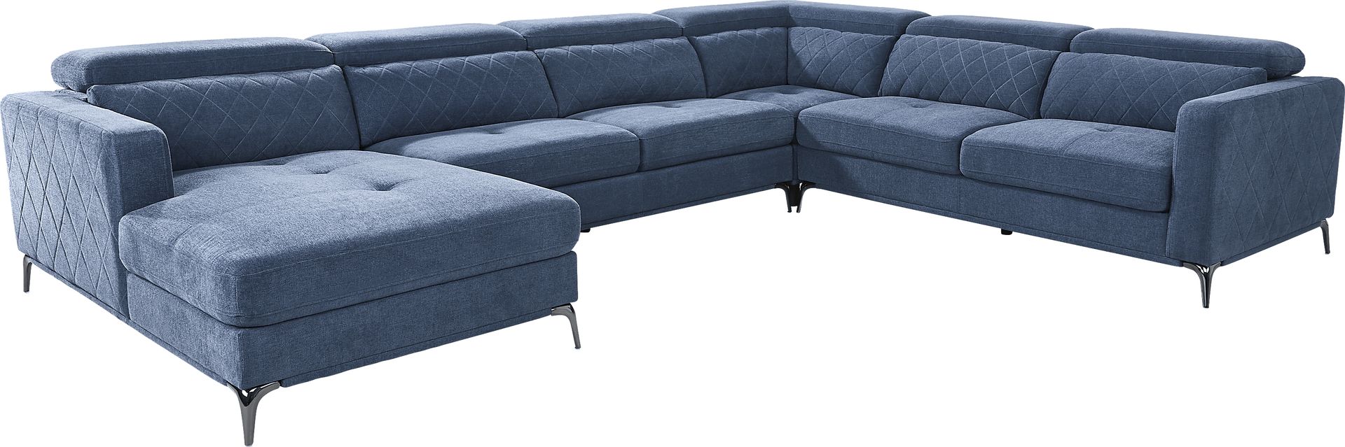 Via Sorrento Blue 4 Pc Sectional - Image 1