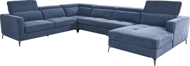Via Sorrento Blue 4 Pc Sectional - Thumbnail - Image 3