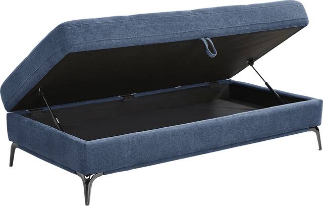 Via Sorrento Blue Storage Ottoman - Thumbnail - Image 3