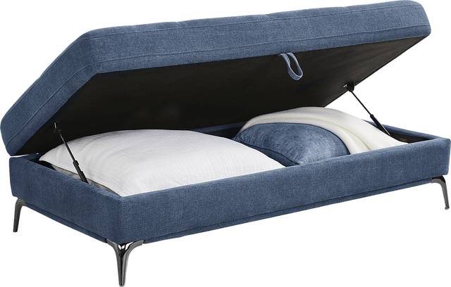 Via Sorrento Blue Storage Ottoman - Thumbnail - Image 4