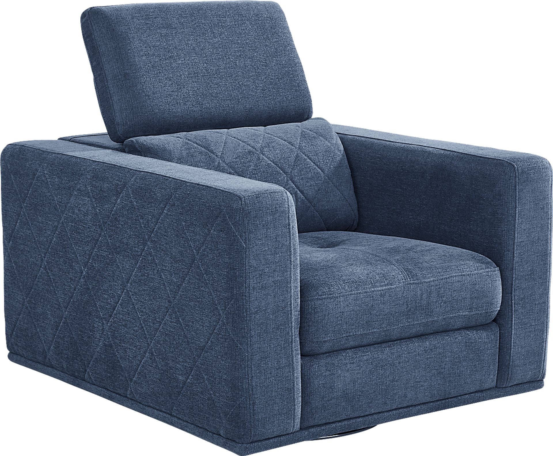 Via Sorrento Blue Swivel Chair - Image 3