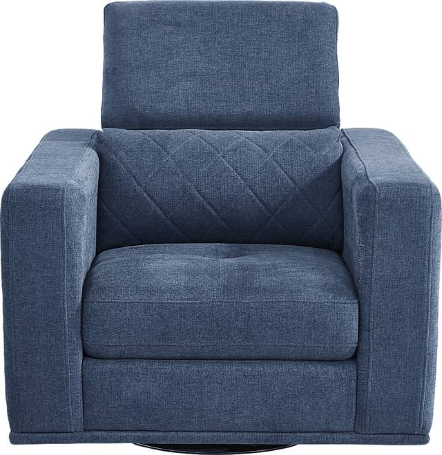 Via Sorrento Blue Swivel Chair - Thumbnail - Image 4