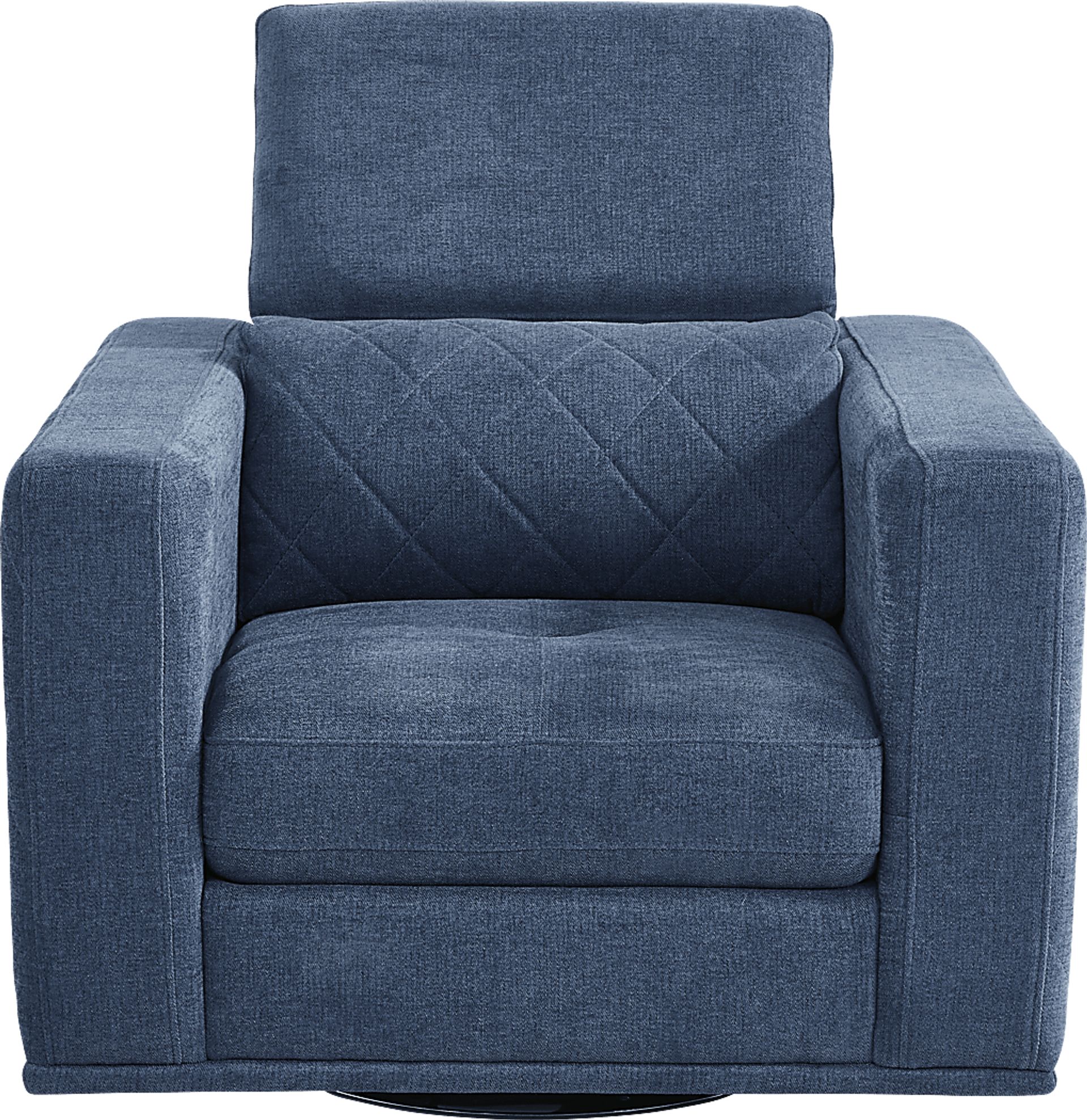 Via Sorrento Blue Swivel Chair - Image 4