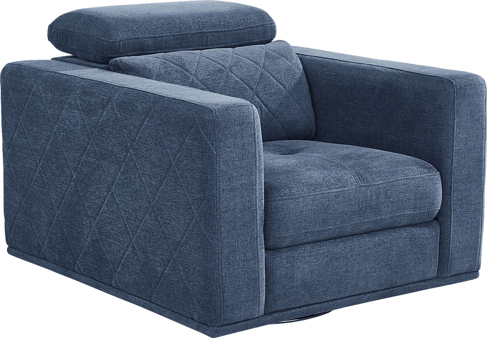 Via Sorrento Blue Swivel Chair - Image 1
