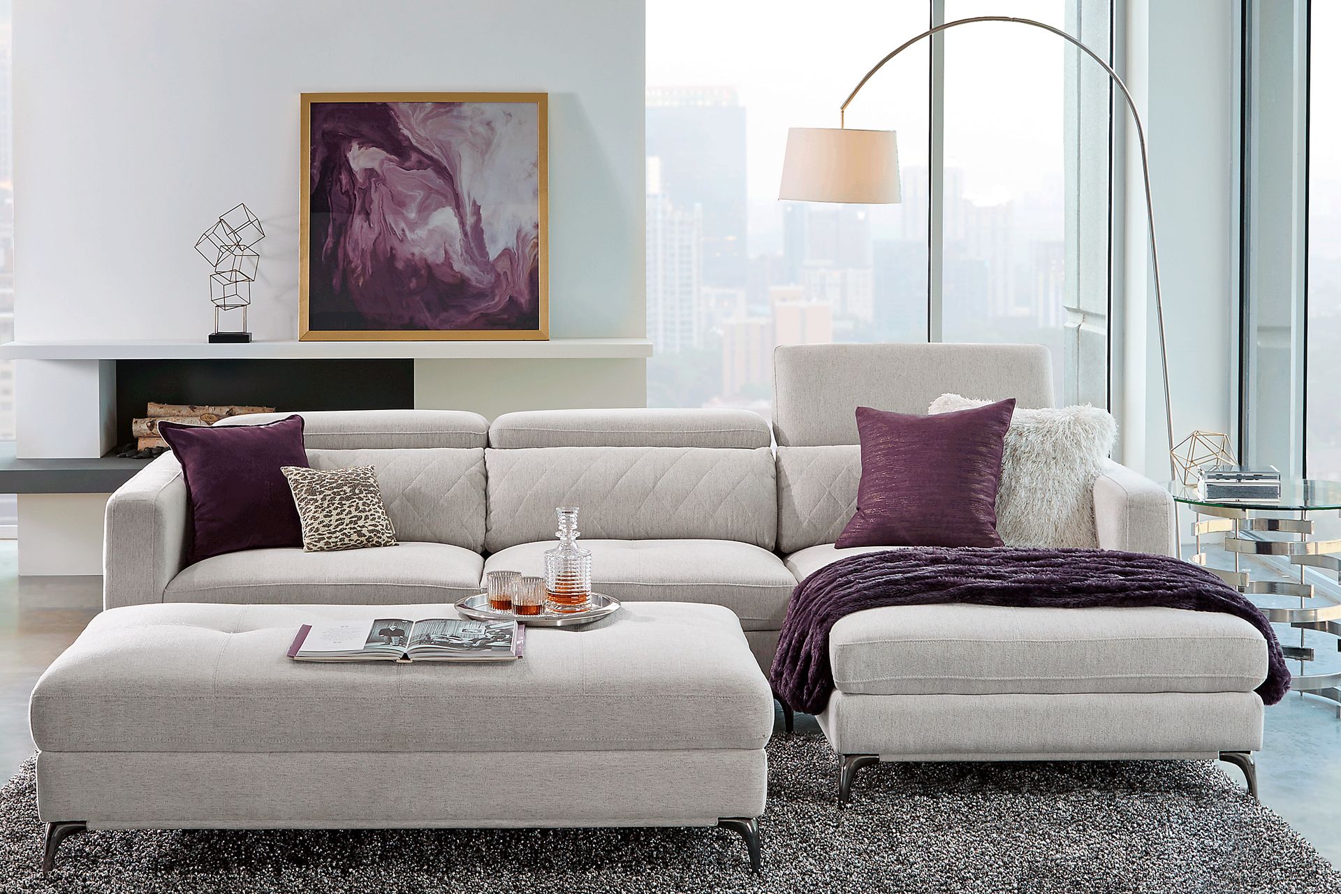Via Sorrento Dove 2 Pc Sectional - Image 2