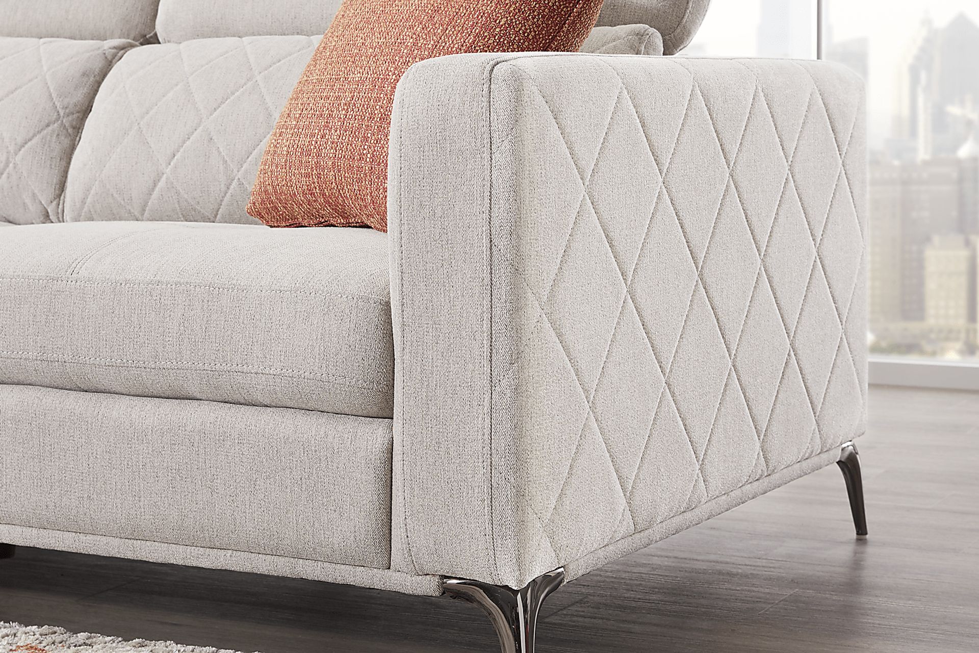 Via Sorrento Dove 3 Pc Sectional Living Room - Image 8