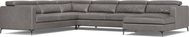 4 pc right arm chaise sectional