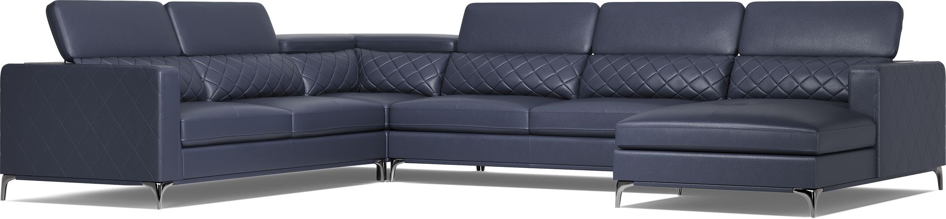 Via Sorrento Navy 4 Pc Sectional - Image 7