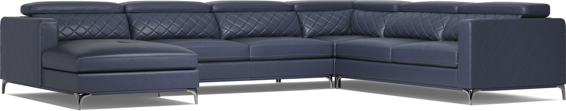 Via Sorrento Navy 4 Pc Sectional - Image 1