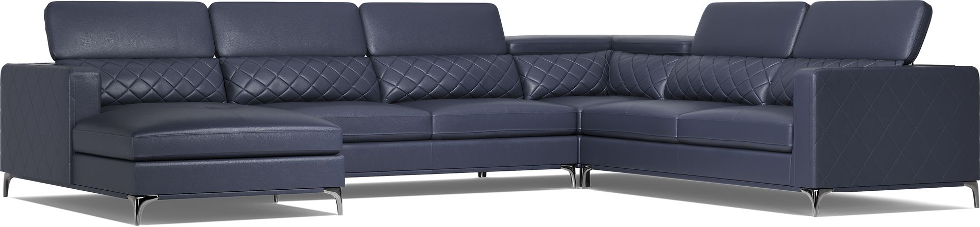 Via Sorrento Navy 4 Pc Sectional - Image 7