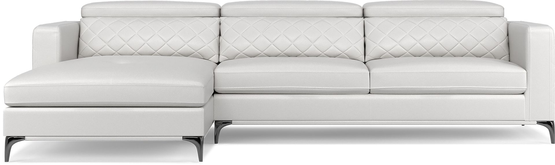 Via Sorrento White 2 Pc Sectional - Image 3