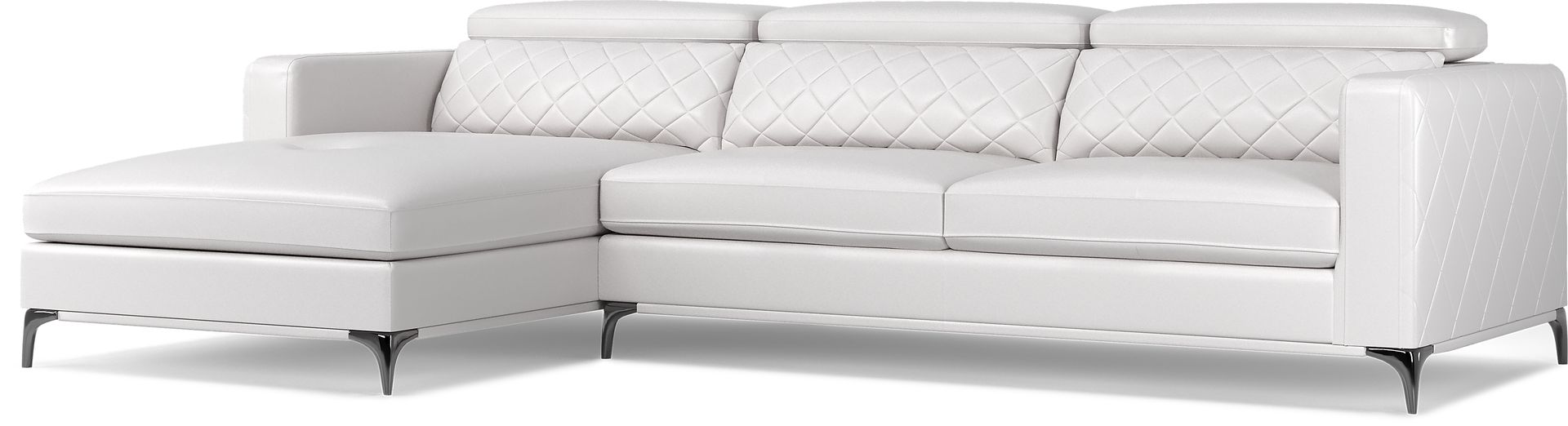 Via Sorrento White 2 Pc Sectional - Image 1