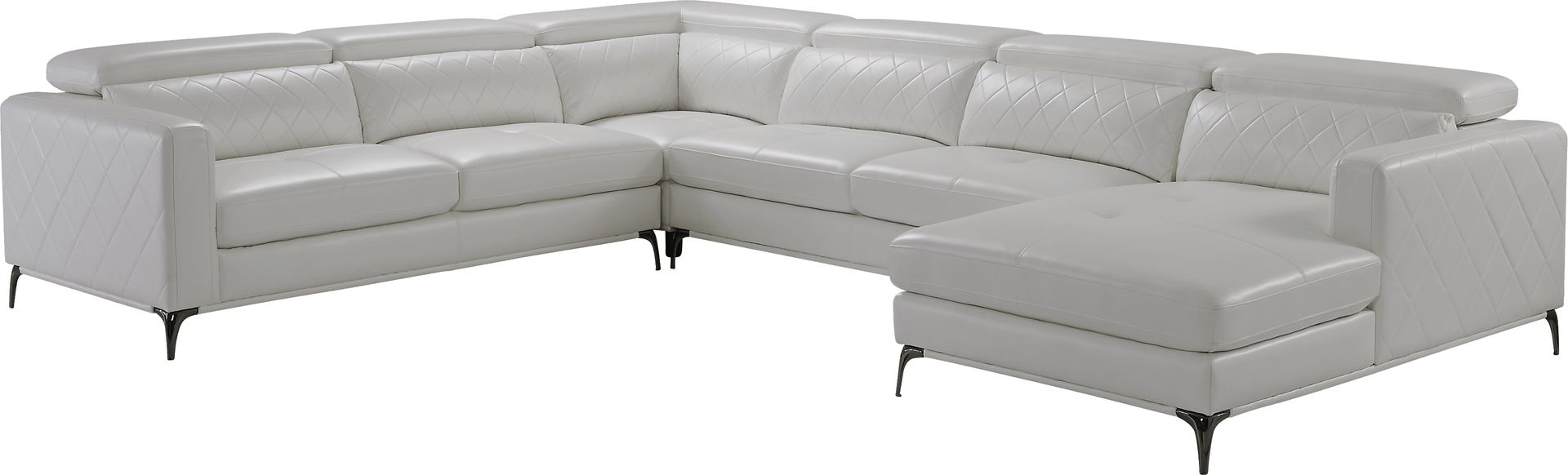 Via Sorrento White 4 Pc Sectional - Image 1