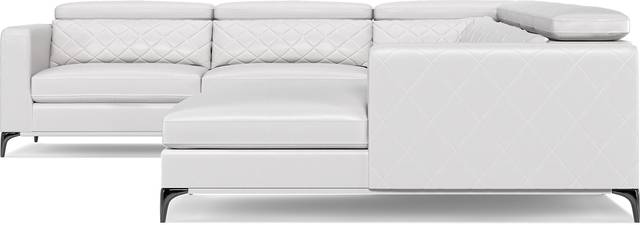 Via Sorrento White 7 Pc Sectional Living Room - Thumbnail - Image 5