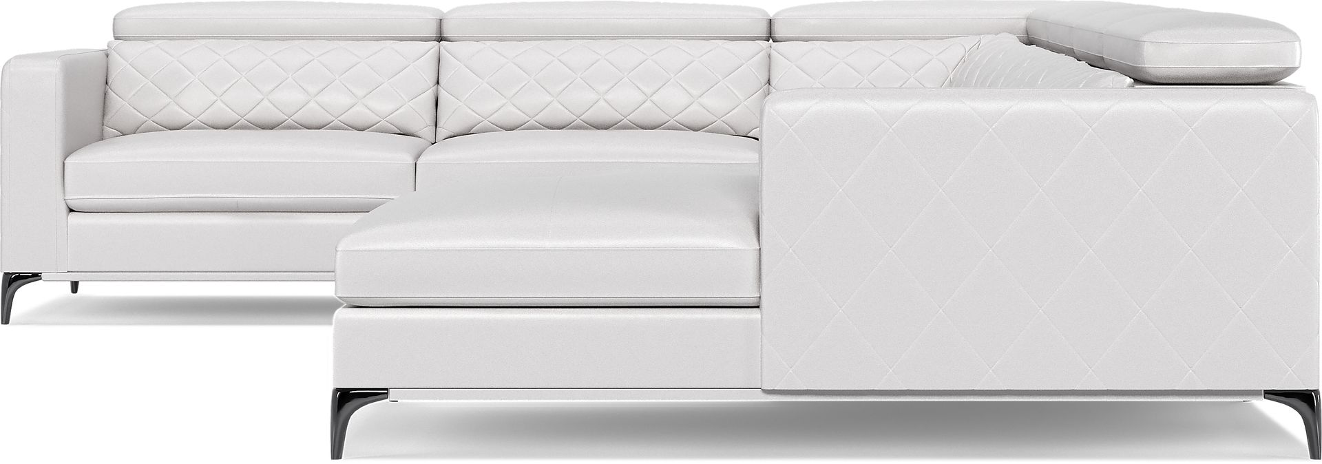 Via Sorrento White 7 Pc Sectional Living Room - Image 5