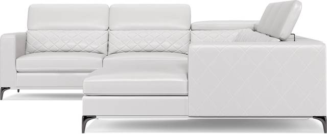 Via Sorrento White 7 Pc Sectional Living Room - Thumbnail - Image 6