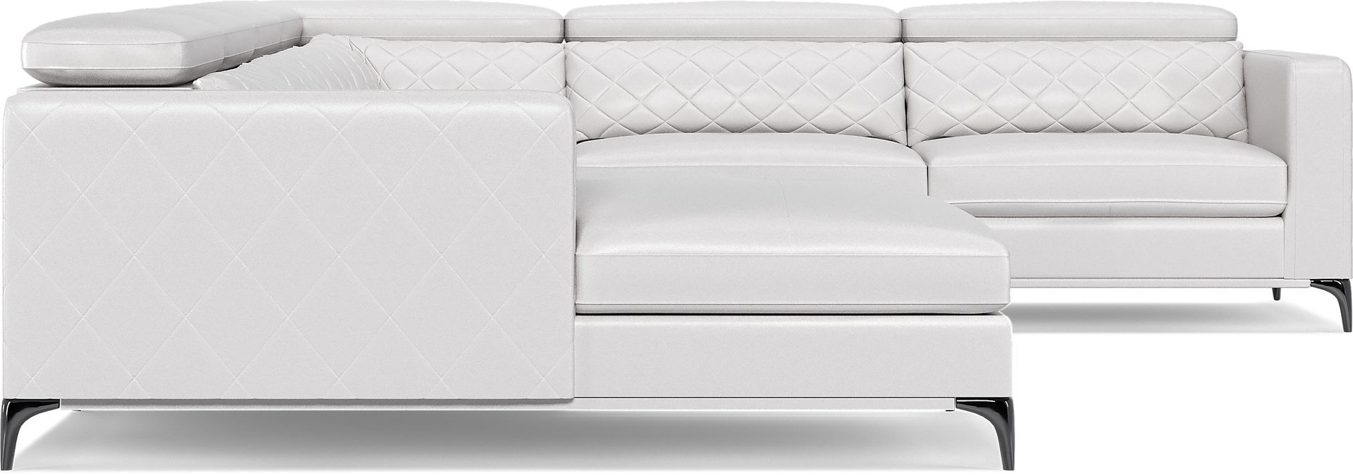 Via Sorrento White 4 Pc Sectional - Image 5