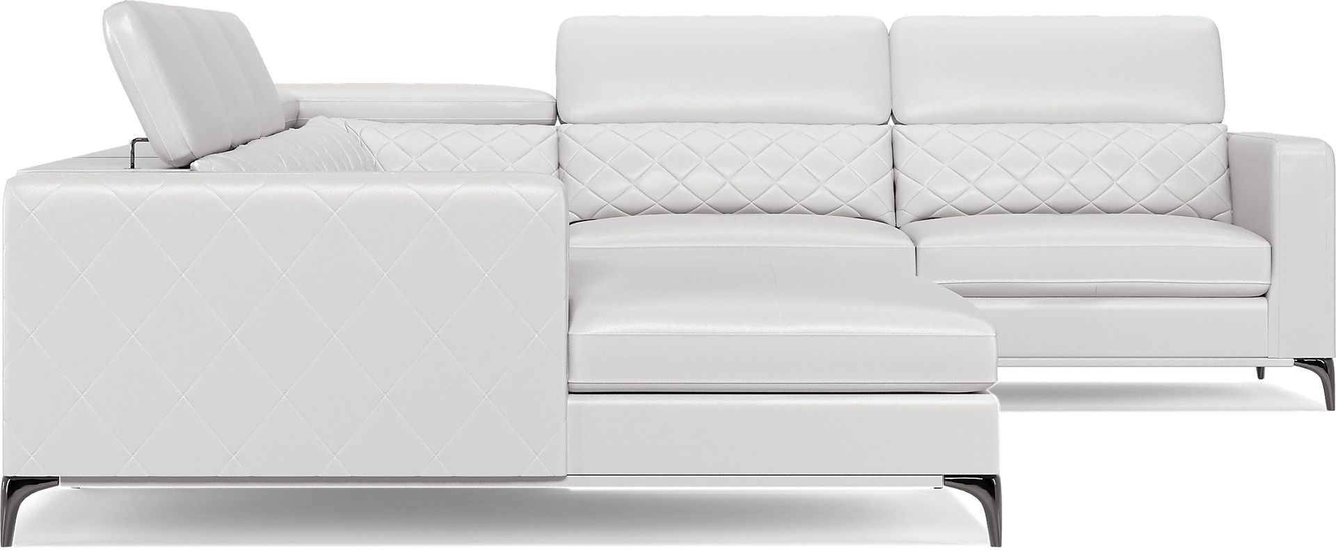 Via Sorrento White 4 Pc Sectional - Image 6