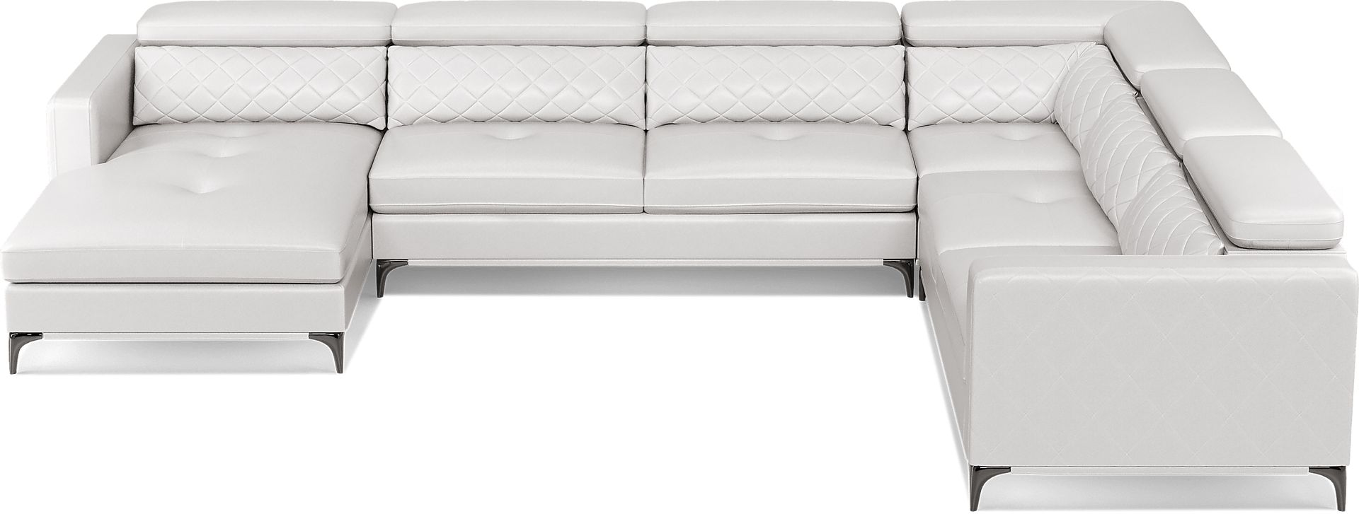 Via Sorrento White 4 Pc Sectional - Image 7