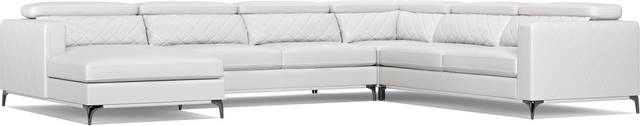 Via Sorrento White 4 Pc Sectional - Thumbnail - Image 1