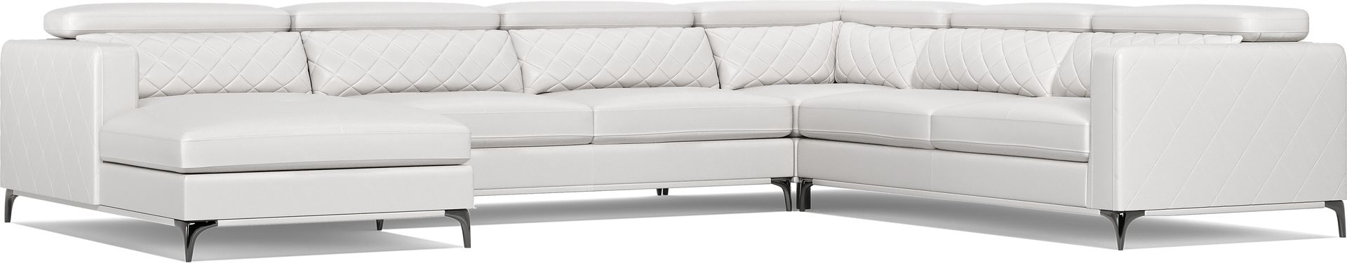 Via Sorrento White 4 Pc Sectional - Image 1