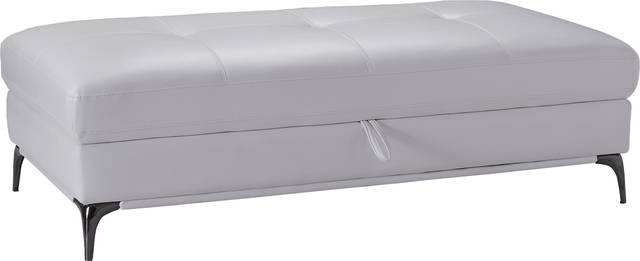 Via Sorrento White Storage Ottoman - Thumbnail - Image 1