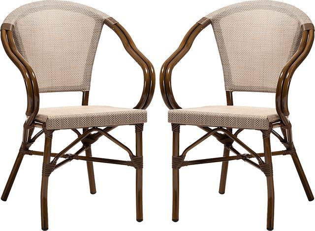Viados Beige Dining Chair, Set of 2 - Thumbnail - Image 1