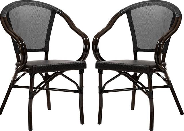 Viados Black Dining Chair, Set of 2 - Thumbnail - Image 1