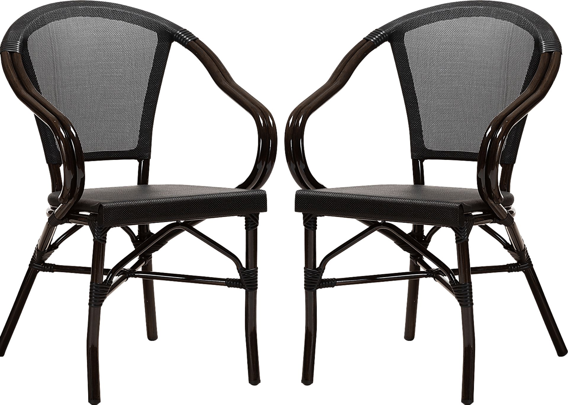 Viados Black Dining Chair, Set of 2 - Image 1