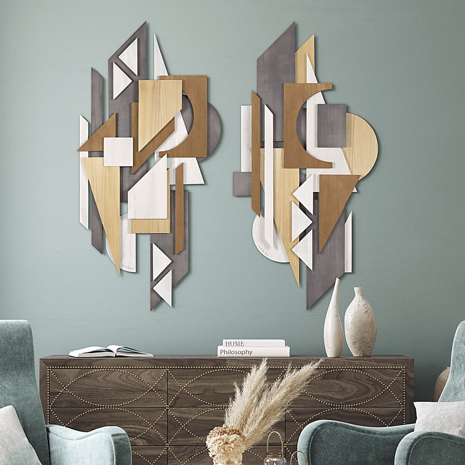 Viasa Beige Wall Decor, Set of 2 - Image 2