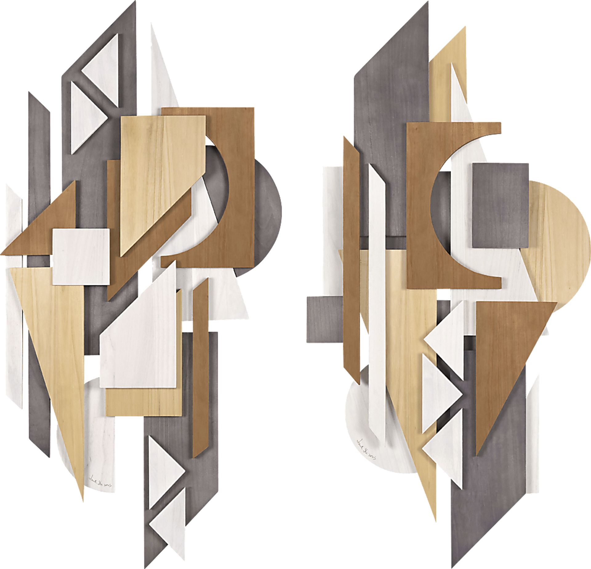 Viasa Beige Wall Decor, Set of 2 - Image 1