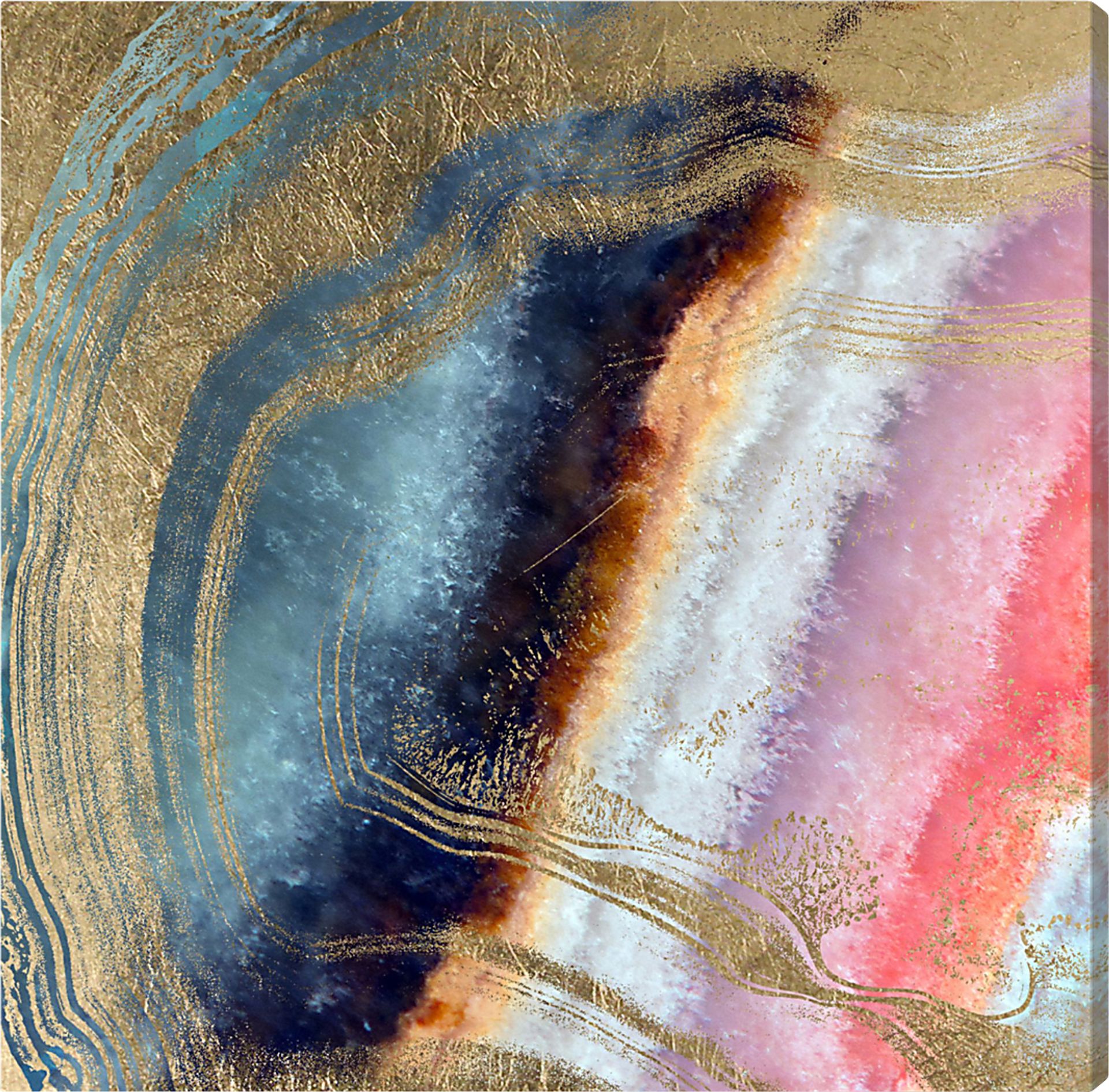 Vibrant Marble Pink Artwork - Image 1