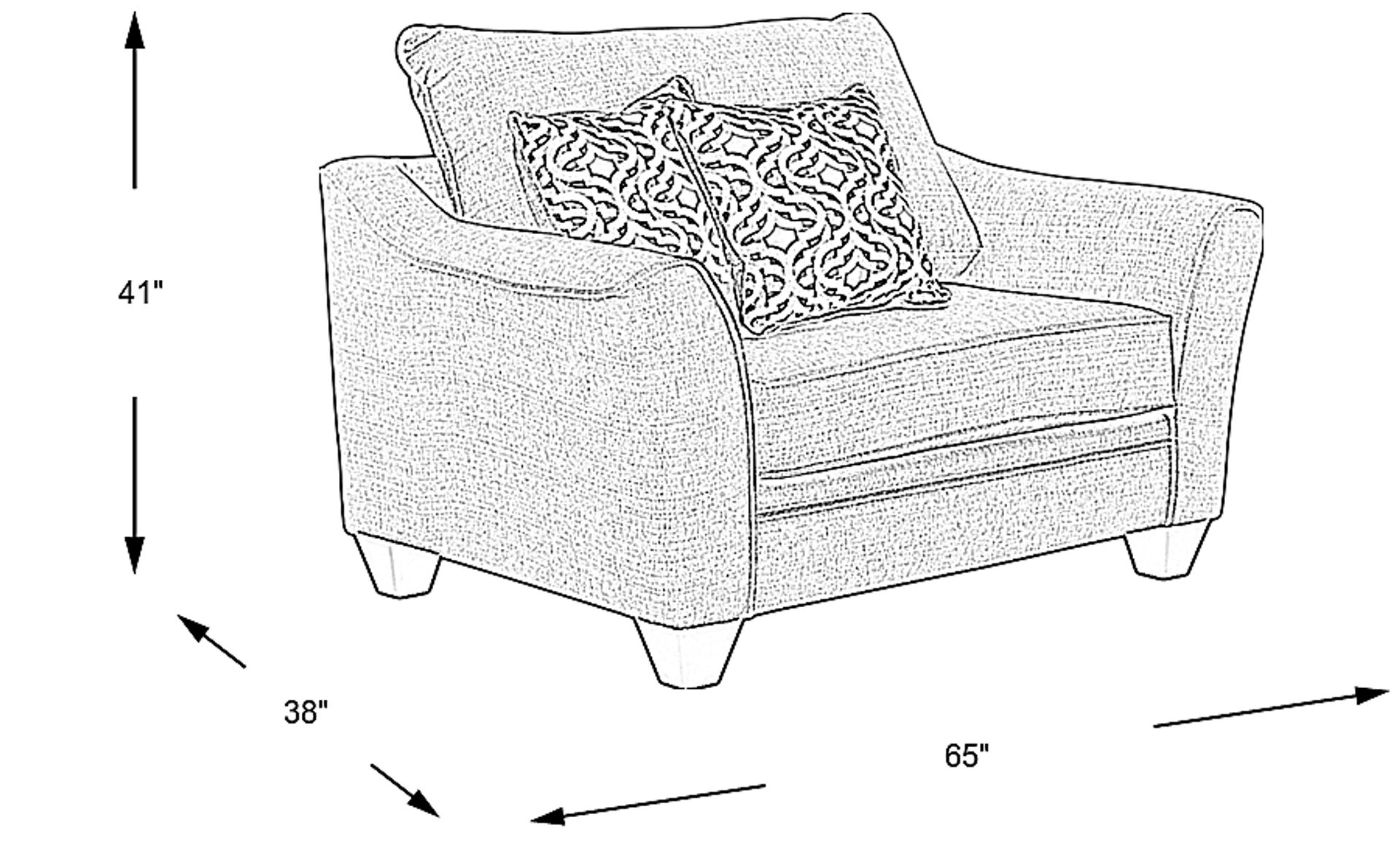 Dimension Image. Please refer to the Dimension Tab on this page for dimension details.